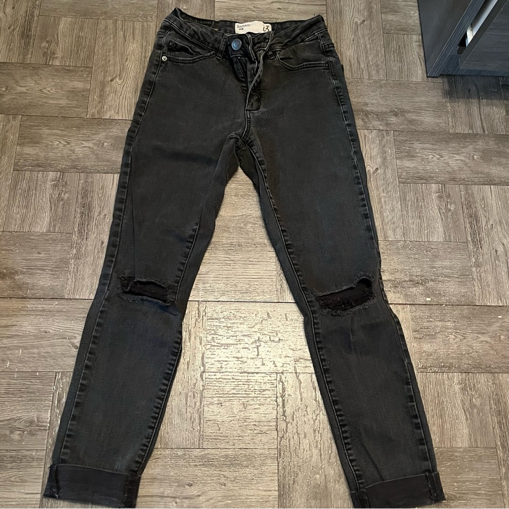 Garage black skinny jeans